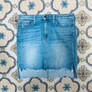 Joe’s distressed blue jean skirt